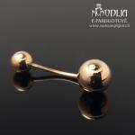 Auksinis auskaras į bambą