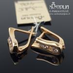 Auksiniai auskarai su akmenukais