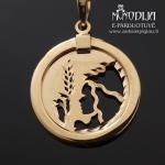 Auksinis pakabukas Mergelė