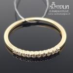 Geltono aukso žiedas su baltais briliantais