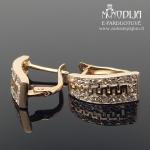 Auksiniai auskarai su akmenukais