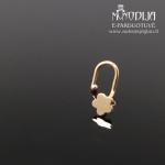 Auksinis auskaras į nosį Gėlytė