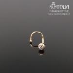 Auksinis auskaras į nosį su akute