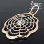 Auksinis pakabukas su baltu auksu