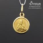 Geltono aukso pakabukas Jėzus