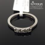 Balto aukso žiedas su baltais briliantais