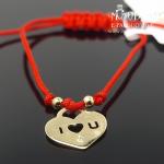 Auksinė apyrankė Širdelė su briliantu