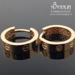 Auksiniai auskarai rinkės su akutėmis