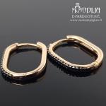 Auksiniai auskarai rinkės su akutėmis