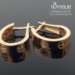 Auksiniai auskarai su akutėmis