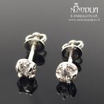 Balto aukso auskarai su akutėmis