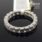 Balto aukso žiedas su akmenukais