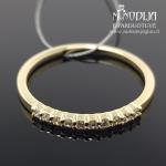 Geltono aukso žiedas su briliantais