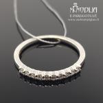 Balto aukso žiedas su briliantais