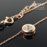 Auksinė grandinėlė su balta akute