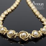 Auksinė grandinėlė su perlais