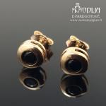 Auksiniai auskarai su akutėmis