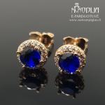 Auksiniai auskarai su akmenukais