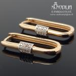 Auksiniai auskarai su akutėmis