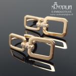 Auksiniai auskarai su akutėmis