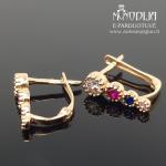 Auksiniai auskarai su akmenukais