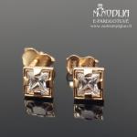 Auksiniai auskarai su akmenukais