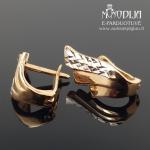 Auksiniai auskarai su baltu auksu