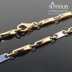 Auksinė grandinėlė su baltu auksu