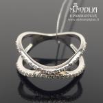 Balto aukso žiedas su briliantais