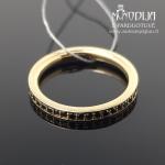 Auksinis žiedas su juodais briliantais