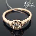 Auksinis žiedas su briliantais