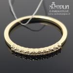 Geltono aukso žiedas su briliantais