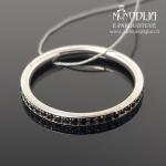 Auksinis žiedas su juodais briliantais