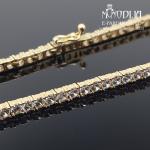 Geltono aukso apyrankė Tennis