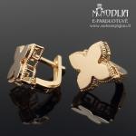 Auksiniai auskarai Gėlės