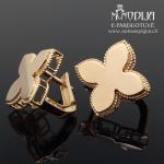 Auksiniai auskarai Gėlės