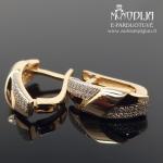 Auksiniai auskarai su akmenukais