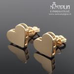 Auksiniai auskarai Širdelės