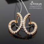 Auksiniai auskarai su briliantais