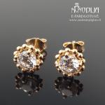 Auksiniai auskarai su akmenukais