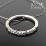 Balto aukso žiedas su briliantais