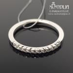 Balto aukso žiedas su briliantais