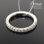 Balto aukso žiedas su briliantais