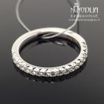 Balto aukso žiedas su briliantais