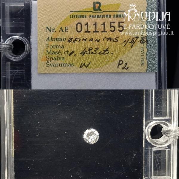 Juvelyrinis akmuo briliantas 0,483ct