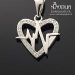 Sidabrinis pakabukas Širdelė