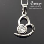 Sidabrinis pakabukas Širdelė