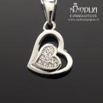 Sidabrinis pakabukas Širdelė