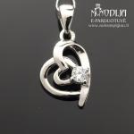 Sidabrinis pakabukas Širdelė