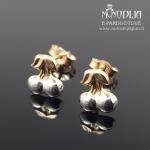 Auksiniai auskarai su baltu auksu